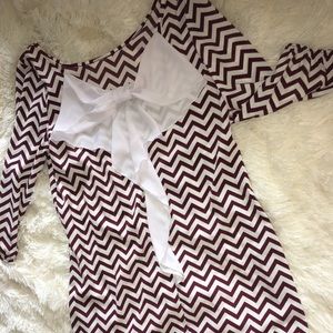 Maroon Chevron Dress! Perfect for game day!